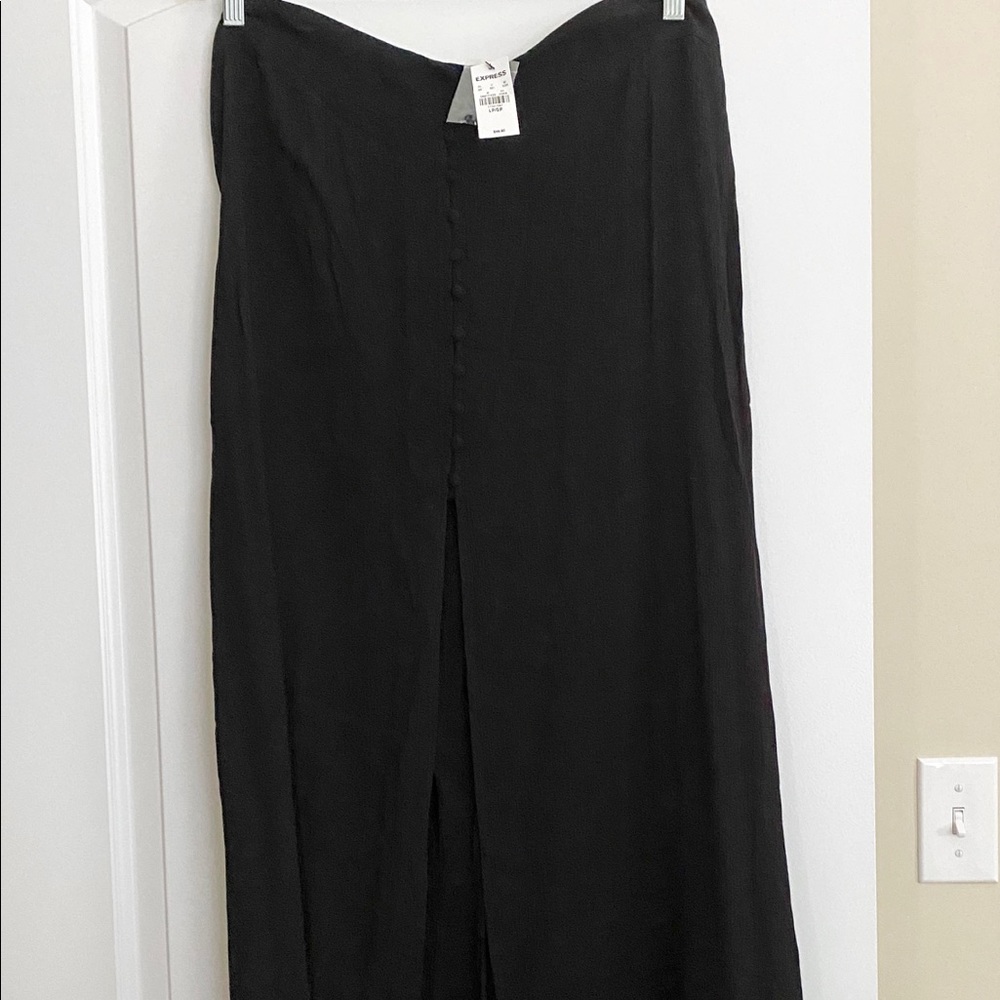 Express black maxi skirt size Large Petite NWT